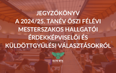 Jegyzőkönyv a 2024/25-1 MA-s Hallgatói Érdekképviselői és Küldöttgyűlési választásokról