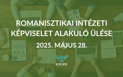 Romanisztikai Intézeti Képviselet alakuló ülése