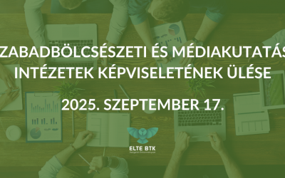 Szabadbölcsészeti és Médiakutatási Intézetek Képviseletének ülése