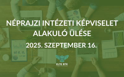 Néprajzi Intézeti Képviselet alakuló ülése