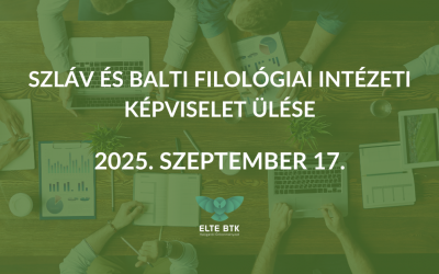 Szláv és Balti Filológiai Intézeti Képviselet ülése