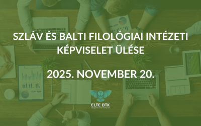 Szláv és Balti Filológiai Intézeti Képviselet alakuló ülése