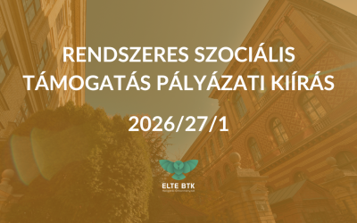 Rendszeres szociális támogatás pályázati kiírás – 2026/27/1