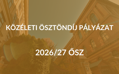 Közéleti Ösztöndíj Pályázat 2026/2027 ősz