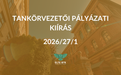 Tankörvezetői pályázati kiírás – 2026/27/1
